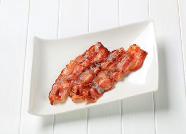 Fried bacon strips clipart