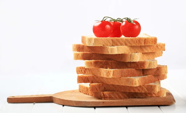 Mucchio di pane sandwich a fette — Foto Stock