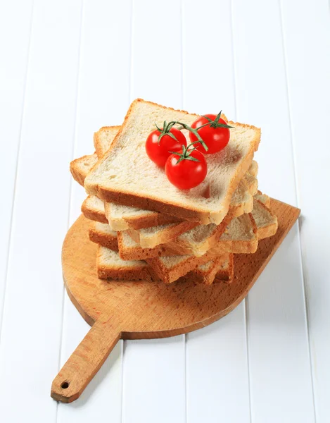 Mucchio di pane sandwich a fette — Foto Stock