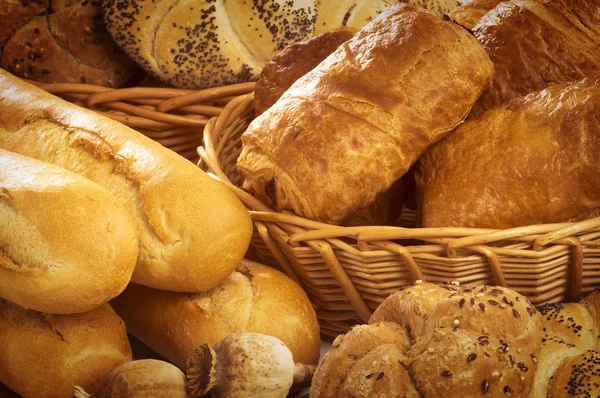 Pão fresco e pastelaria — Fotografia de Stock