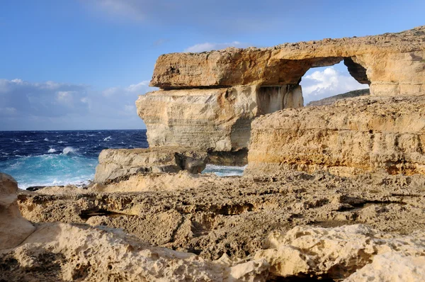 AZÚROVÉ okno, ostrov gozo — Stock fotografie