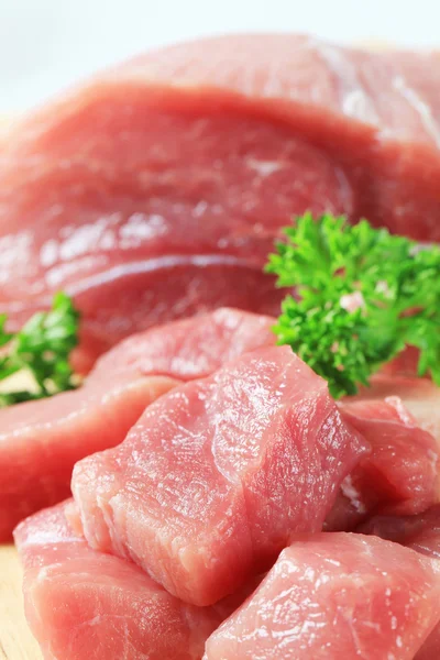 鲜猪肉肉 — 图库照片