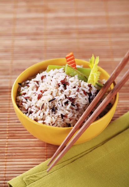 Bowl of mixed rice — Stock Photo, Image