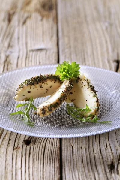 Herbed and spiced creamy cheese — Stock Photo, Image