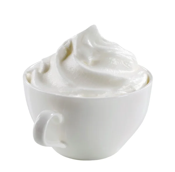 Whipped cream in a cup — Stock Photo, Image