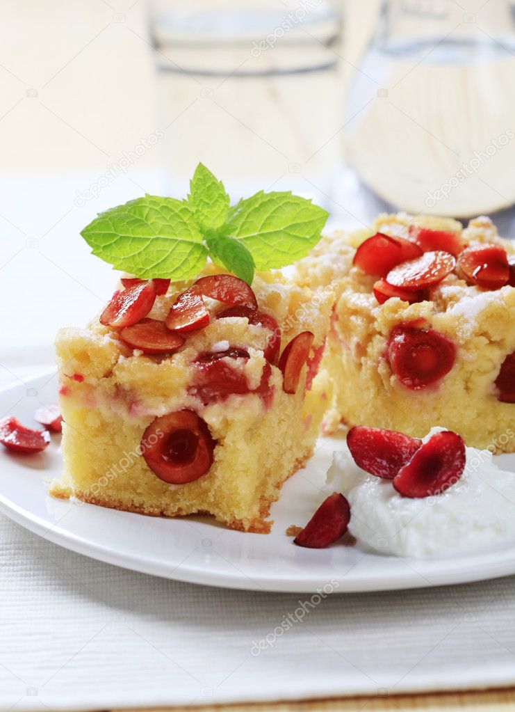 Cherry sponge cake