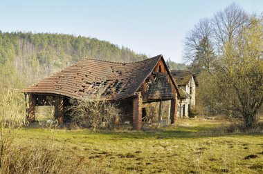 Ramshackle rural structure clipart