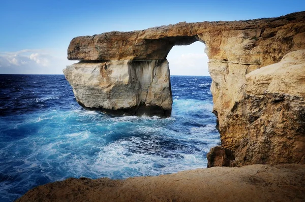 Das azurblaue Fenster, Insel Gozo — Stockfoto