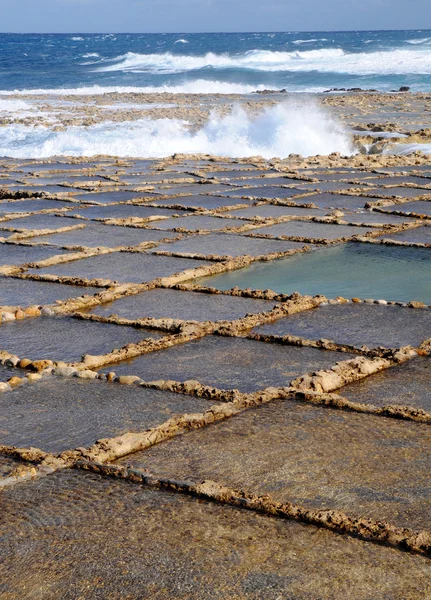 Lagoas de evaporação de sal — Fotografia de Stock