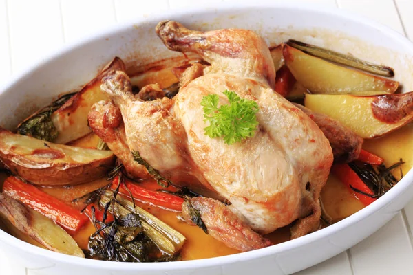 Pollo e verdure al forno — Foto Stock