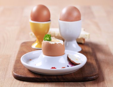 Boiled eggs clipart