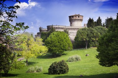 Medieval castle in Tuscany clipart