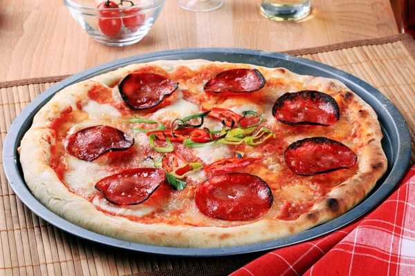 Stock image Pepperoni pizza