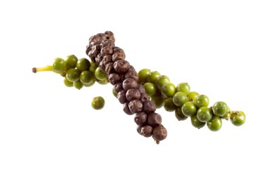 Green and black peppercorns clipart