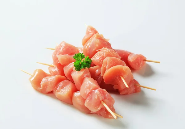 Fresh chicken skewers — Stock Photo, Image