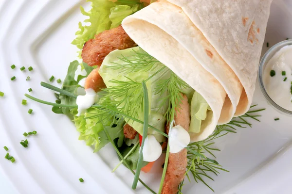 Вегетаріанські обгортання сендвіч — стокове фото