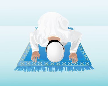 Muslim prayer clipart