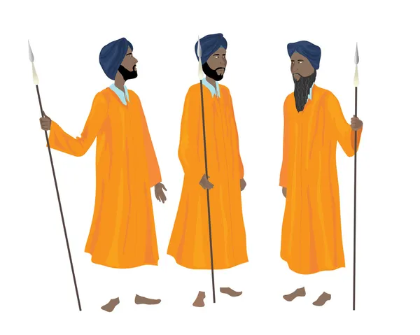 Gardiens de temple doré — Image vectorielle