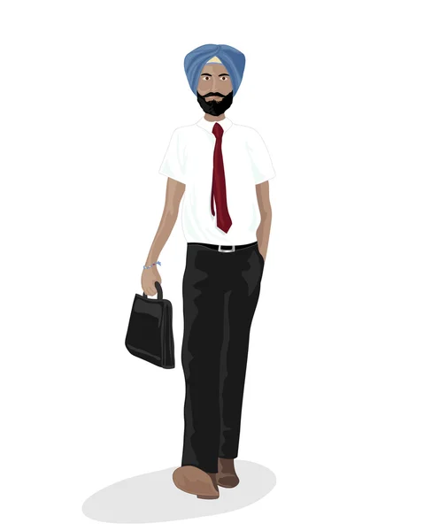 Sikh businessman — Stock Vector