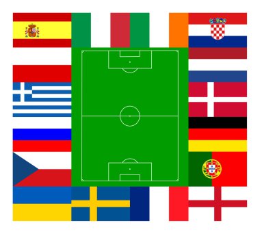 European football championship 2012 clipart