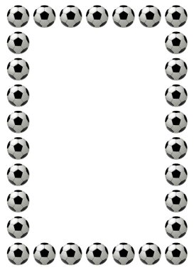 Soccer ball or football frame clipart