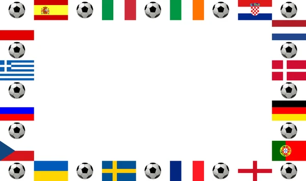 Frame European football championship 2012 — Stock Photo, Image