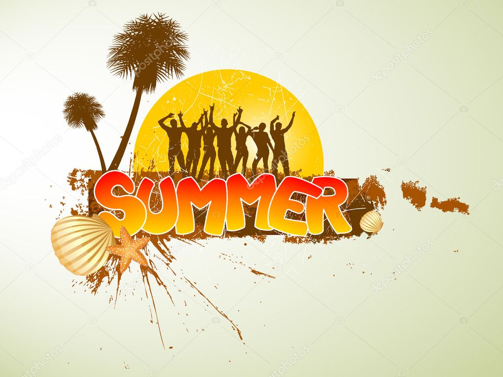 Tropical summer banner