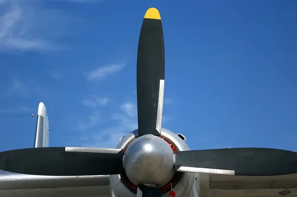 Klein vliegtuig propeller close-up — Stockfoto