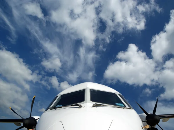 Cockpit, Kabinenflugzeug vorne — Stockfoto