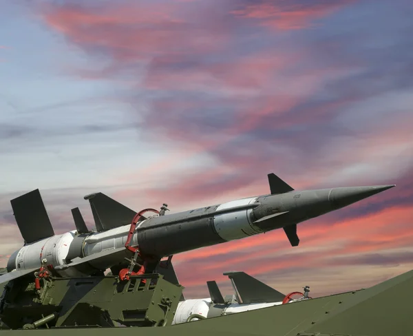 Modern Russian anti-aircraft missiles 5V27DE — Stock Photo, Image