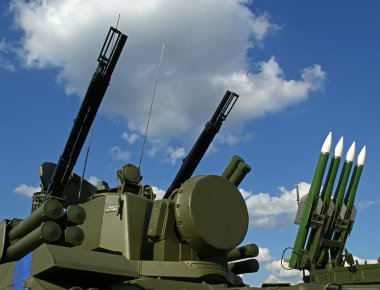 Modern Russian anti-aircraft missiles clipart