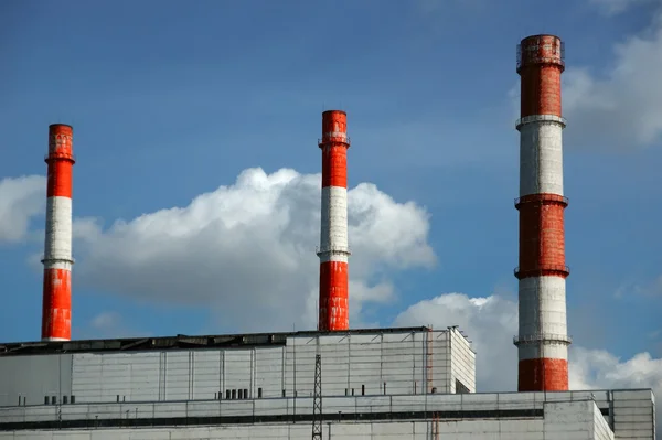 Tubos de la central eléctrica de carbón — Foto de Stock