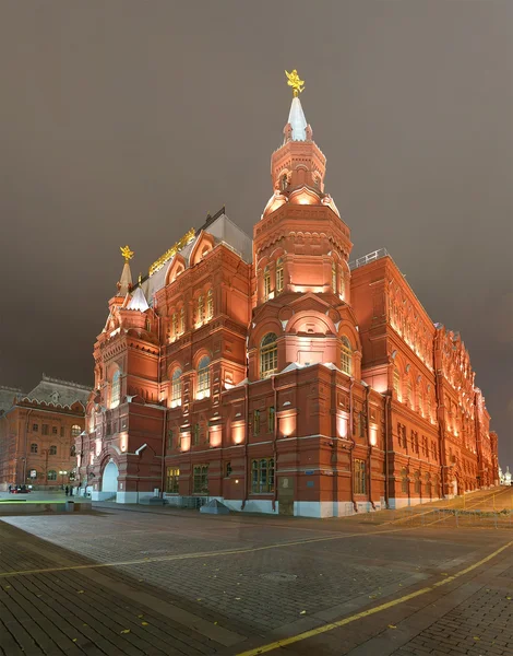 Κρατικό Ιστορικό Μουσείο. Πανόραμα της νύχτας. Μόσχα, Ρωσία — Φωτογραφία Αρχείου