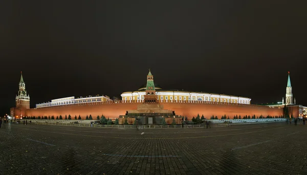 밤 붉은 광장의 파노라마입니다. 모스크바, 러시아 — 스톡 사진