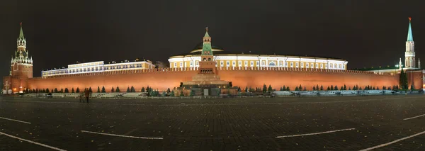 Panorama della notte Piazza Rossa. Mosca, Russia — Foto Stock