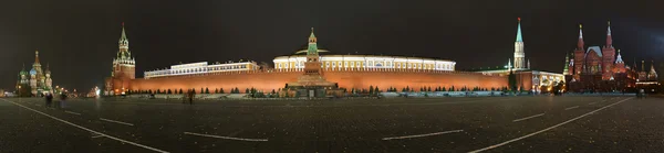 Panoráma Rudého náměstí v noci. Moskva, Rusko — Stock fotografie