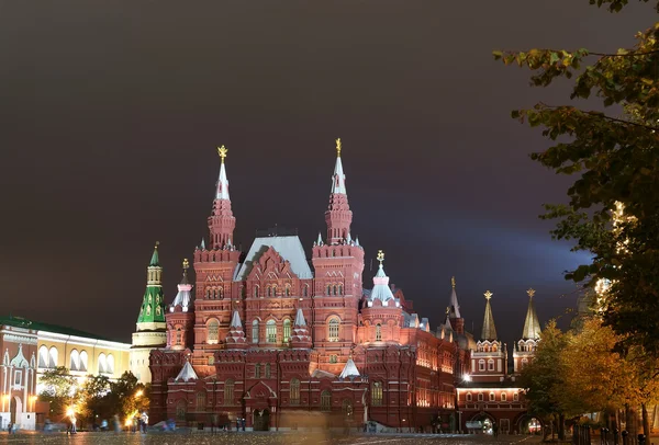 Nacht Rode plein. Moskou, Rusland — Stockfoto