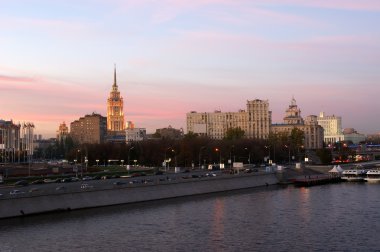 Moscow, Rusya Federasyonu. gece görünümü