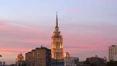 Moscow, Rusya Federasyonu. gece görünümü