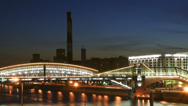 Moscow, Rusya Federasyonu. gece görünümü