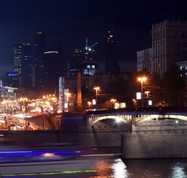 Moscow, Rusya Federasyonu. gece görünümü