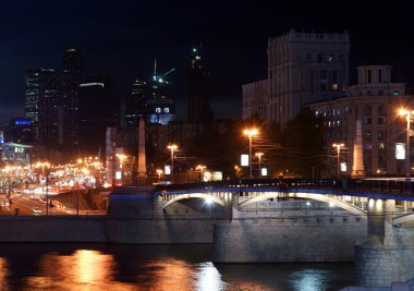 Moscow, Rusya Federasyonu. gece görünümü