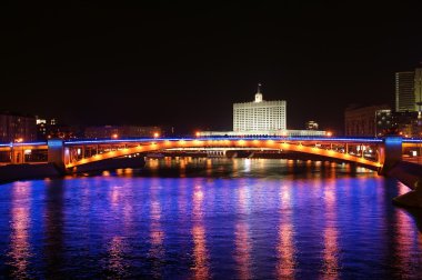 Moscow, Rusya Federasyonu. gece görünümü