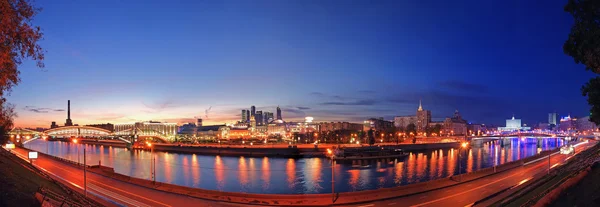 Moscow, Russia. Night. Panoramic view — Stock Photo, Image