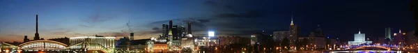 Moscow, Russia. Night. Panoramic view — Stock Photo, Image