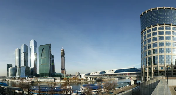 Panorama del centro de negocios internacional (ciudad), Moscú, Rusia — Foto de Stock