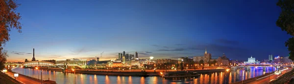 Moscow, Russia. Night. Panoramic view Royalty Free Stock Images
