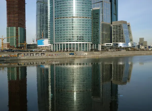 Felhőkarcolók, a nemzetközi üzleti központ, Moszkva — Stock Fotó