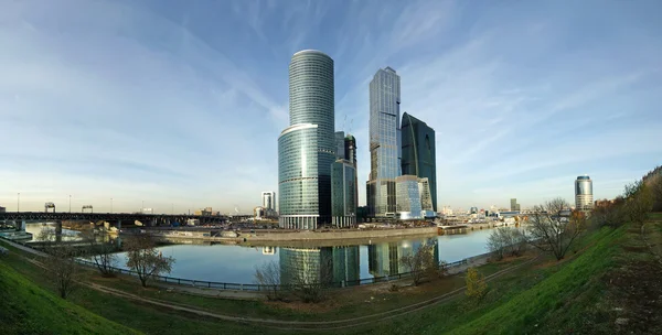 Felhőkarcolók, a nemzetközi üzleti központ, Moszkva — Stock Fotó
