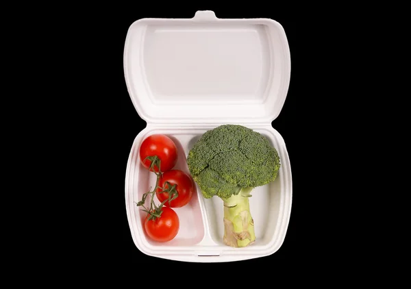 蔬菜上黑色和白色孤立的特写视图 — 图库照片